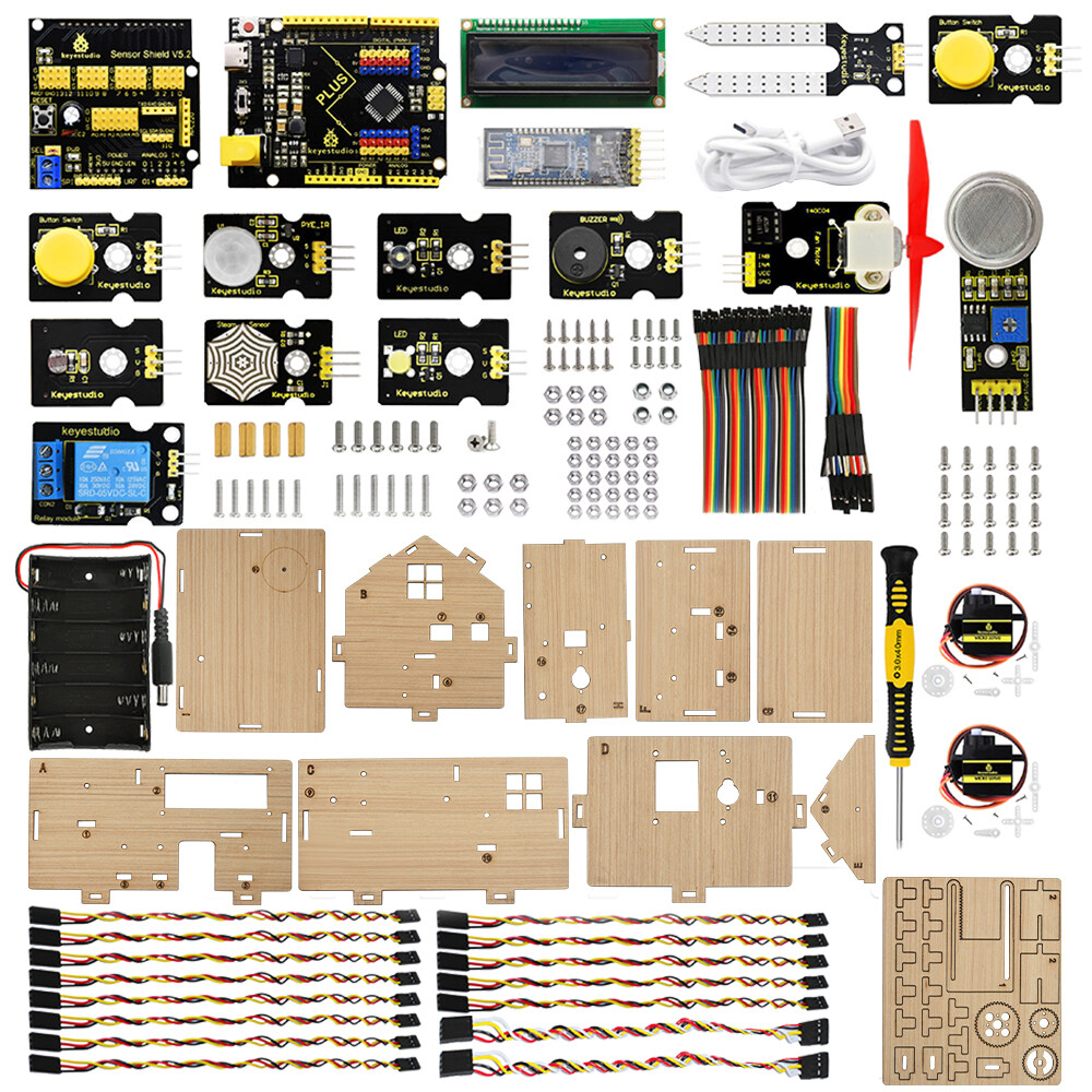 Keyestudio Smart Home Kit med PLUS-kort til Arduino DIY STEM