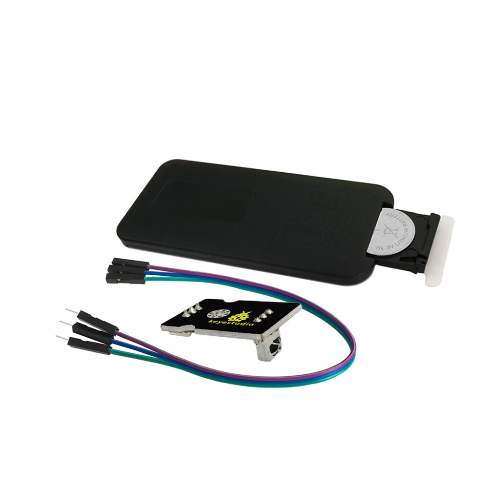 Keyestudio IR-modtagermodul kit til Arduino (Modtager + fjernbetjeningsenhed)