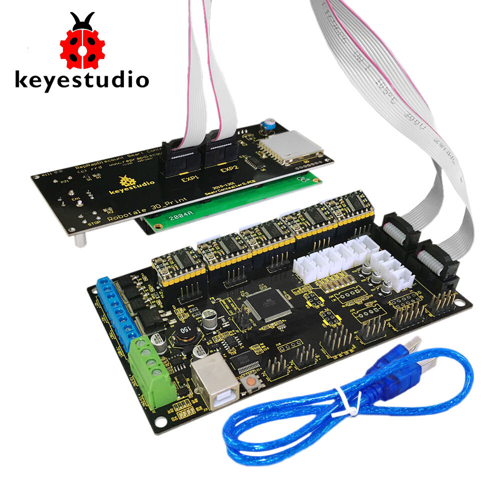 Keyestudio 3D-printer kit til Arduino (MKS GEN V1.2 + 2004 LCD + 8825)