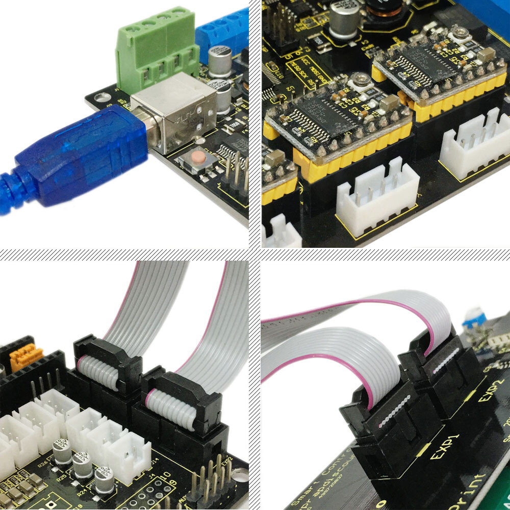 Keyestudio 3D-printer kit til Arduino (MKS GEN V1.2 + 2004 LCD + 8825)