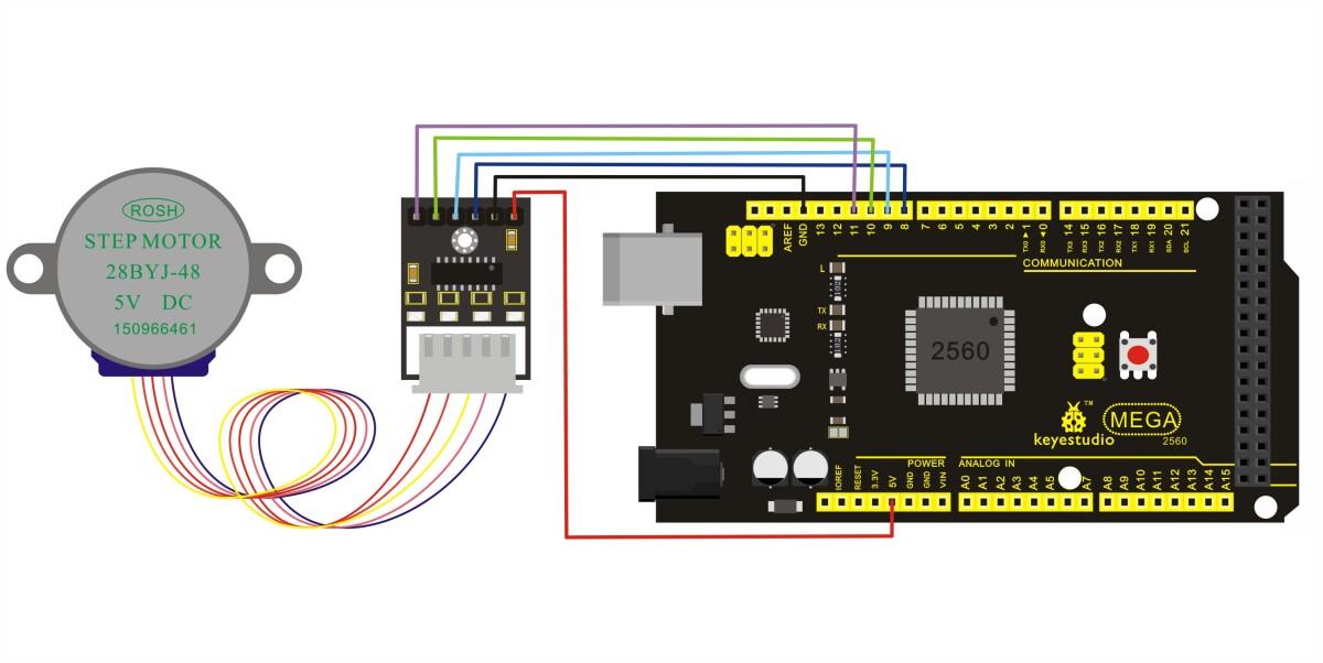 Keyestudio 5V Schrittmotor mit Treiber-Modul kompatibel med Arduino