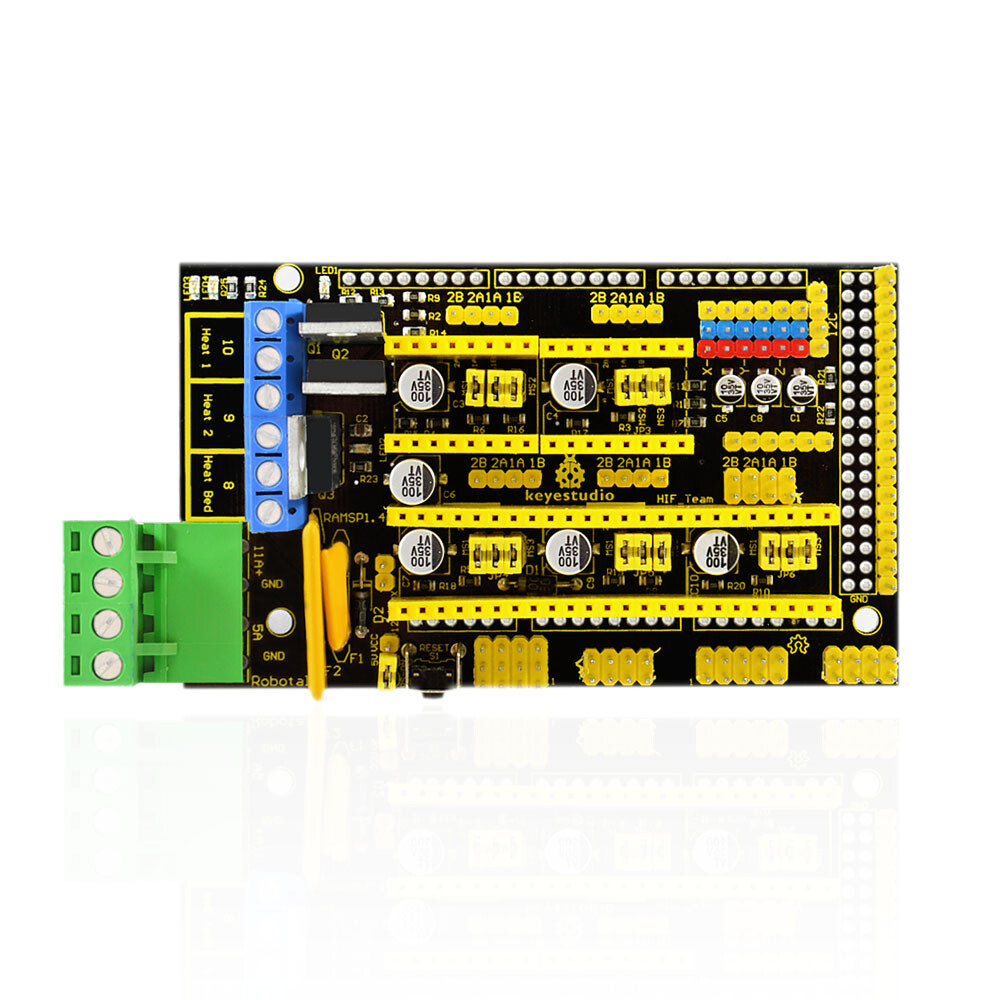 Keyestudio RAMPS 1.4 Første-skal Control Panel til 3D printer Kompatibel med Arduino Mega 2560