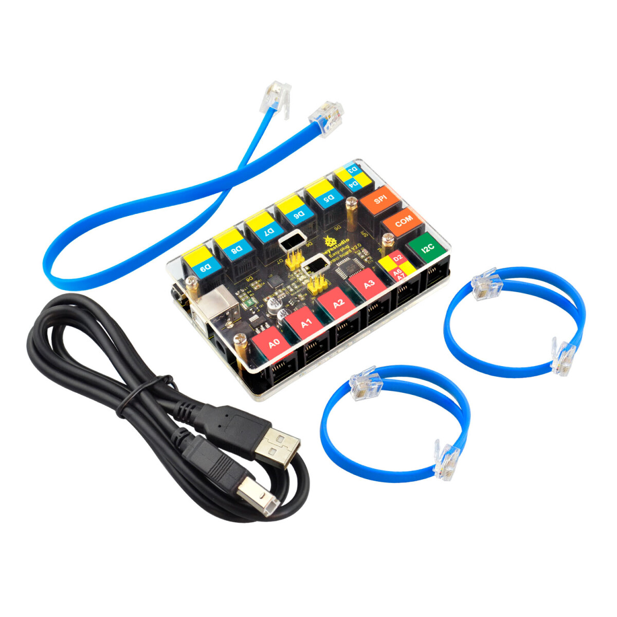 Keyestudio EASY-Plug Starter Learning Kit for Arduino STEAM (21x moduler)