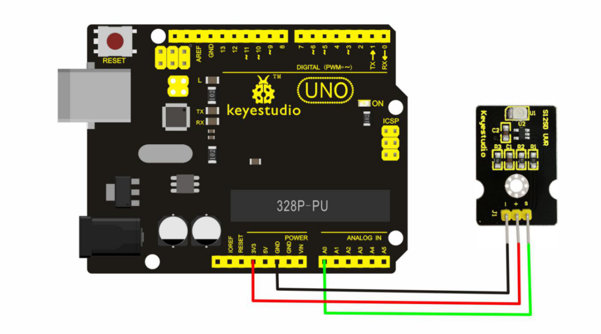 Keyestudio GUVA-S12SD Ultraviolet Sensor Modul kompatibel med Arduino