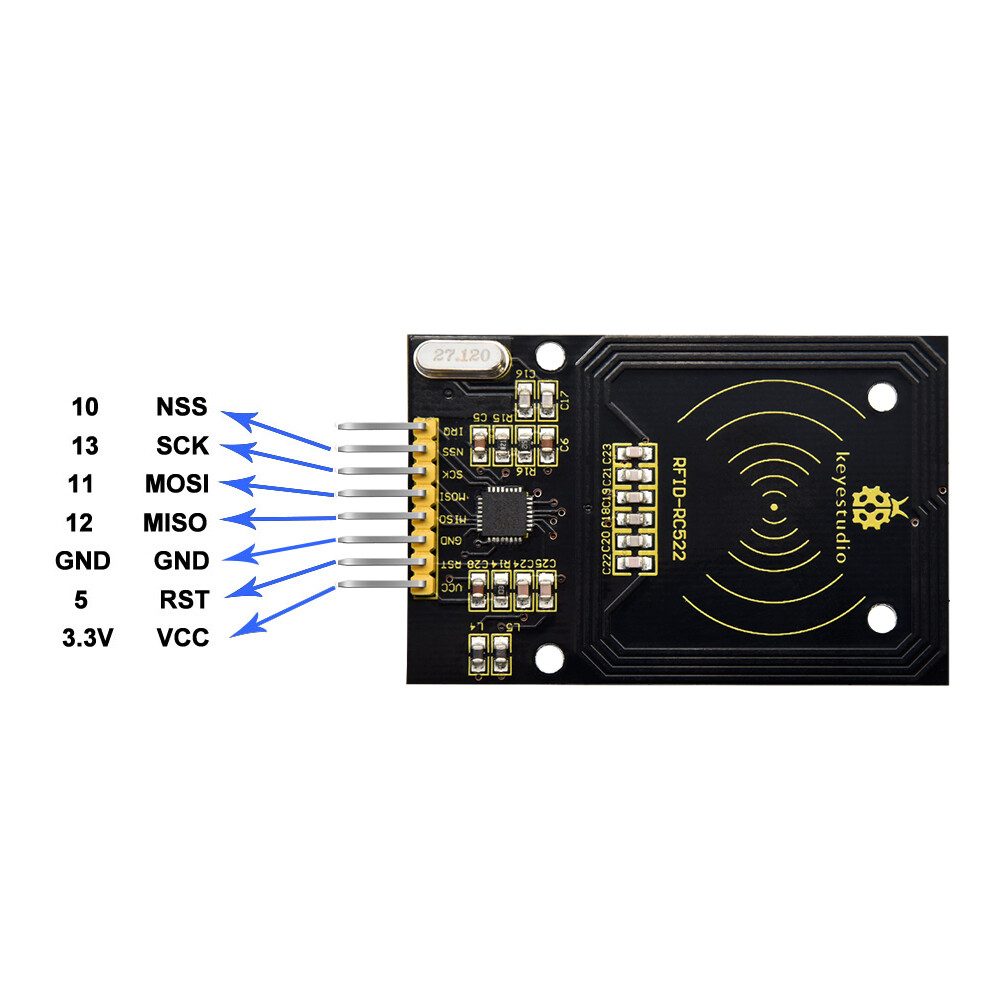 Keyestudio RC522 RFID-modul kompatibelt med Arduino SPI-interface