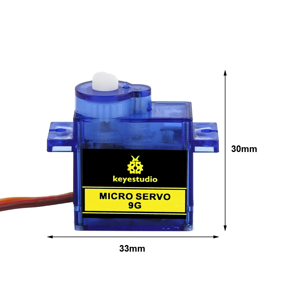 Keyestudio SG90 Servo Motor Blue for Arduino med PH2.54 stik 90 grader