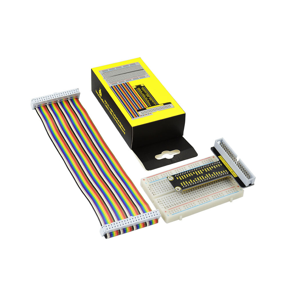 Keyestudio T-Type GPIO V1 Bord Kit til Raspberry Pi med 40P båndkabel 400P breadboard