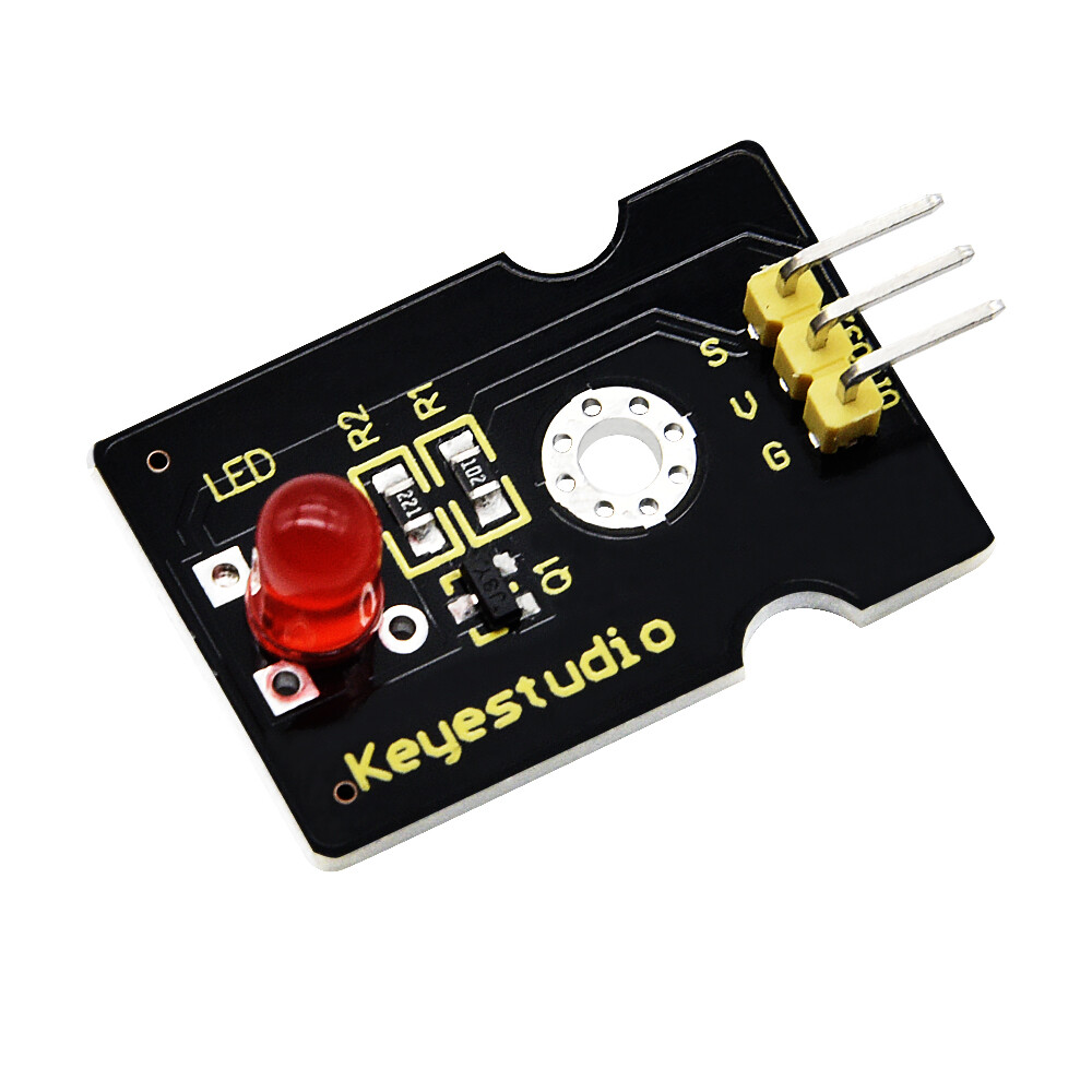 Keyestudio Super-Bright Rød LED-modul kompatibelt med Arduino