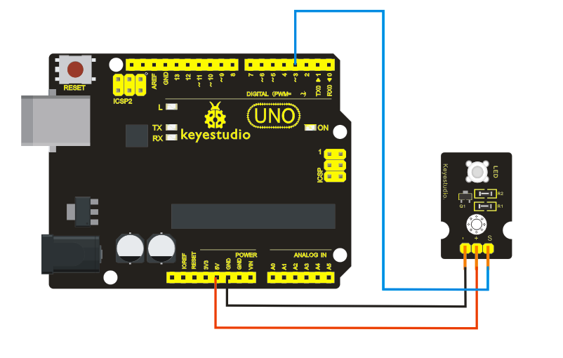 Keyestudio Super-Bright Green LED Modul kompatibelt med Arduino