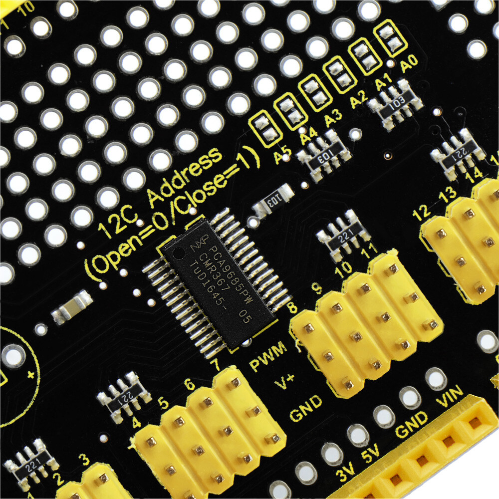 Keyestudio 16-kanal Servo Motor Driver Shield til Arduino