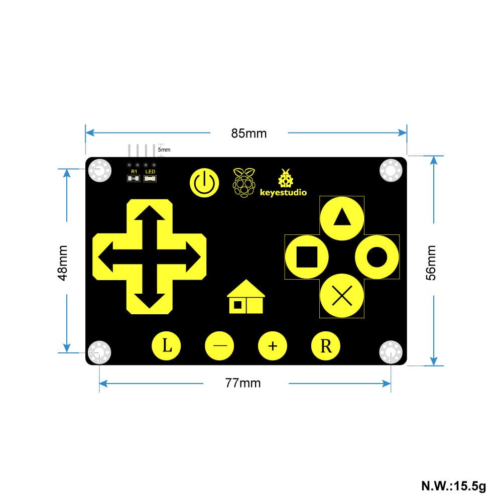 Keyestudio TTP229L 16-tasters kapacitiv berøringstastatur til Arduino Uno R3