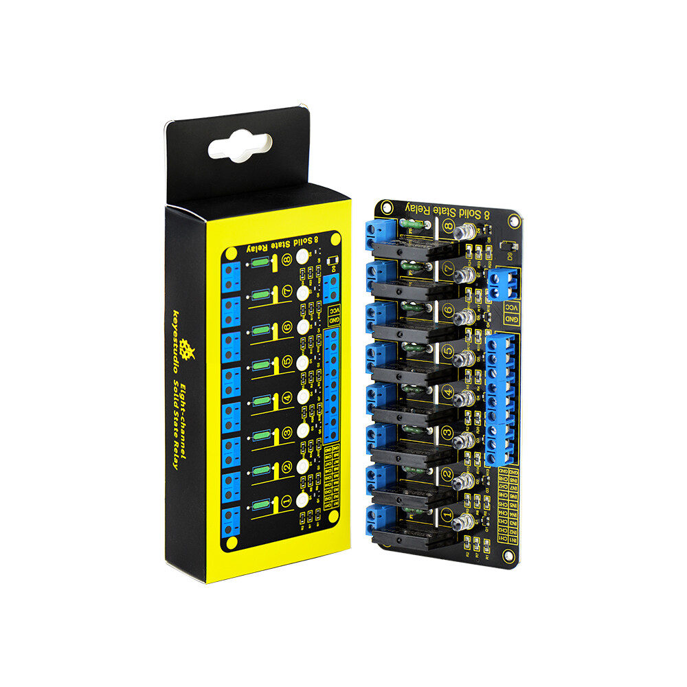 Keyestudio 8-kanals solid state relay modul til Arduino