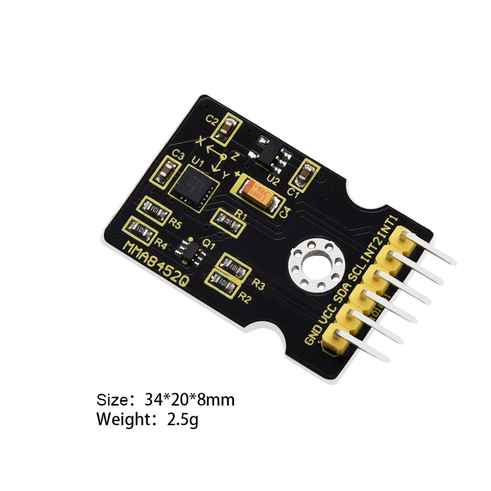 Keyestudio MMA8452Q Modul, dreirosisk digital accelerations- og hældningssensor til Arduino