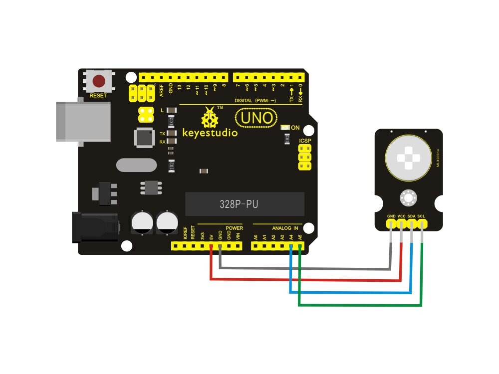 Keyestudio MLX90614 Udstenssensor, infrarød temperatur, GY-906 til Arduino I2C