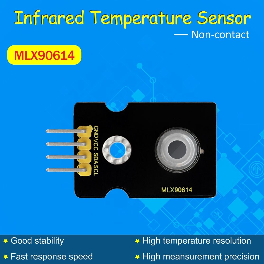 Keyestudio MLX90614 Udstenssensor, infrarød temperatur, GY-906 til Arduino I2C
