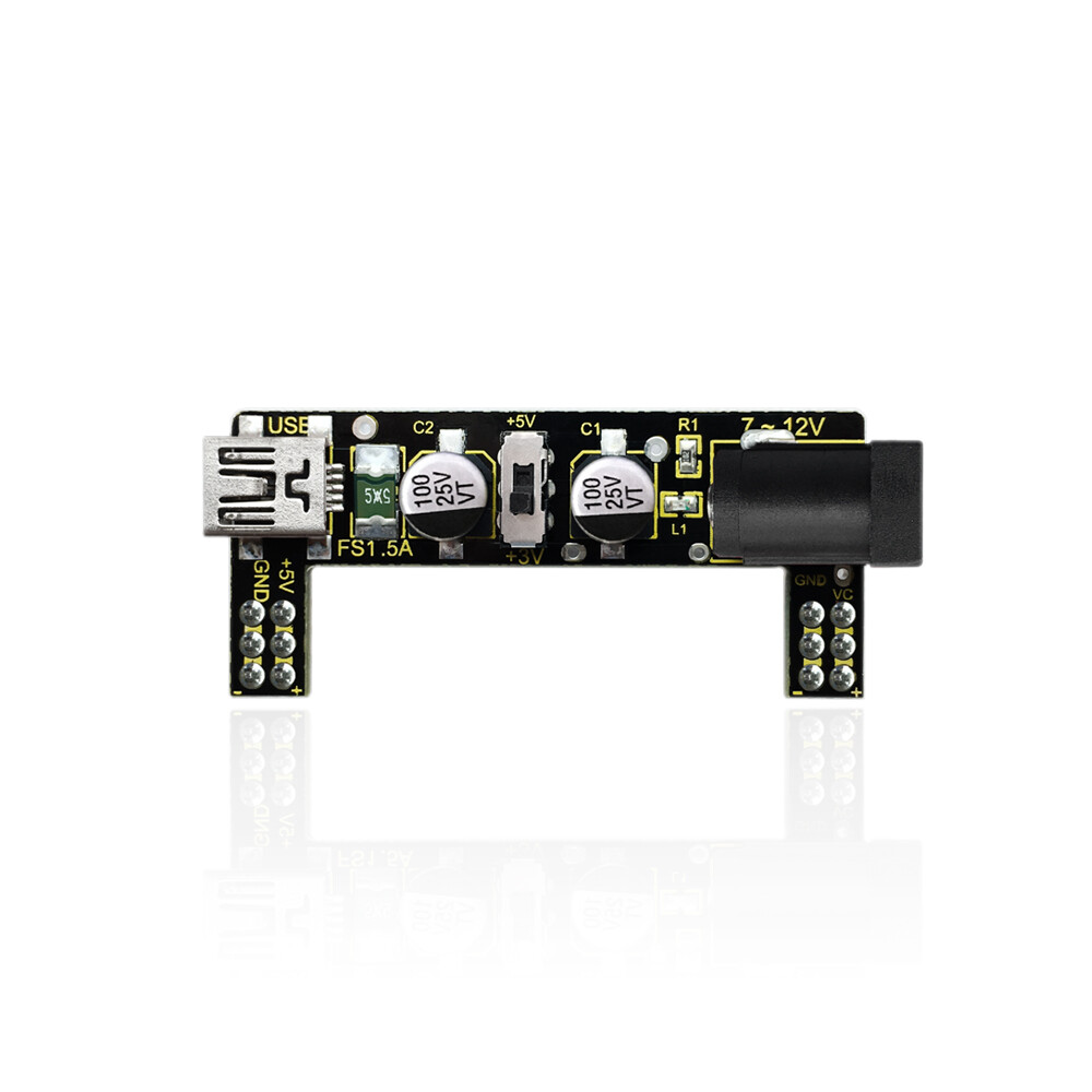 Keyestudio Strømforsyningsmodul til MB102 Breadboard 3.3V 5V