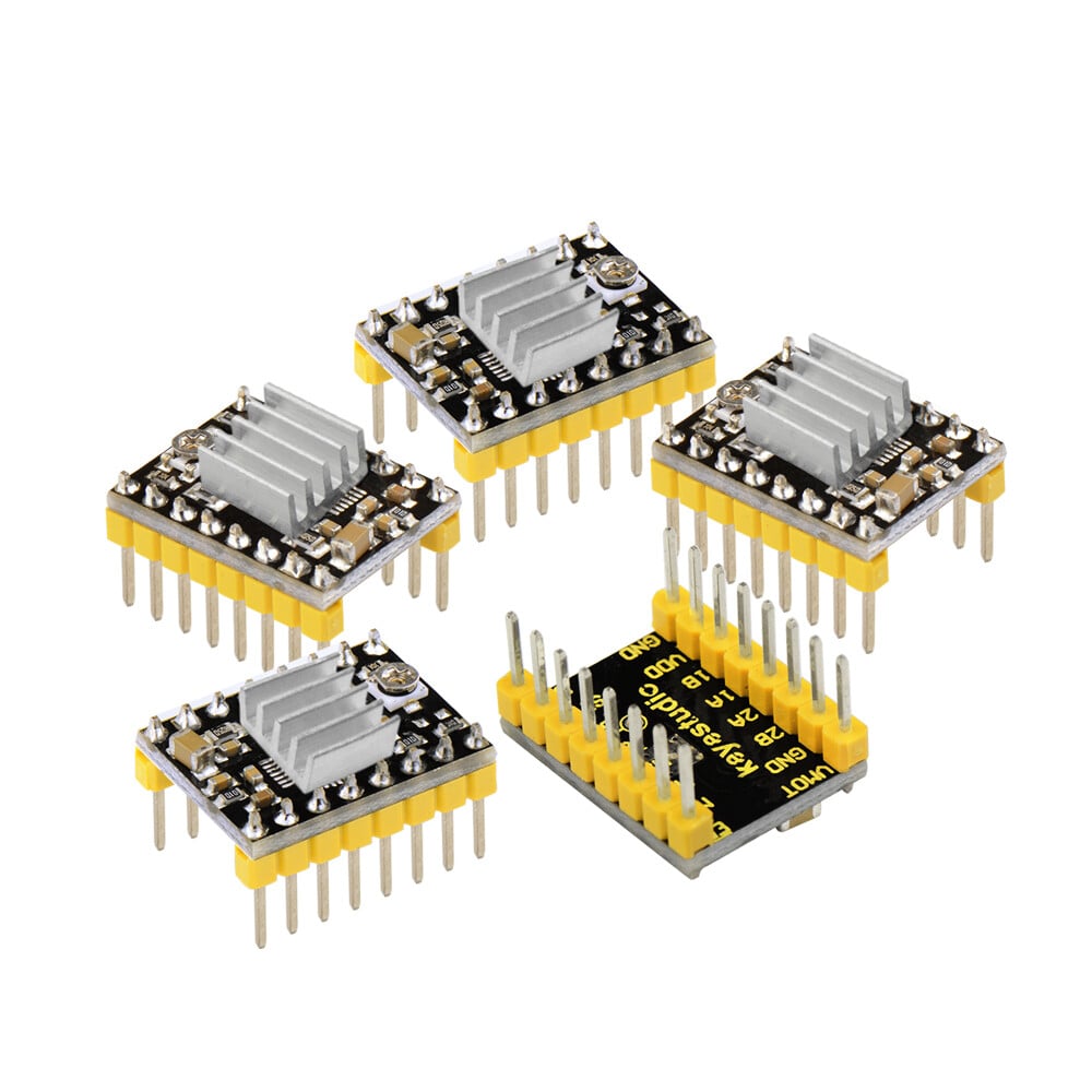 Keyestudio A4988 Reprap Stepmotor-driver med køleplade til Arduino 3D-printer RAMPS1.4