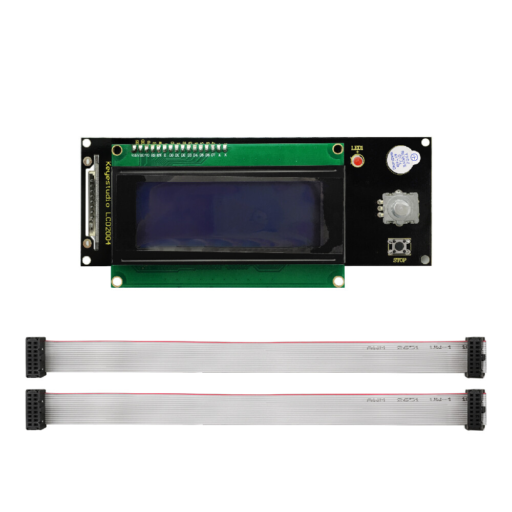 Keyestudio LCD2004 Display 3D-modul til Arduino 3D-printer SD-kortslot Kabel