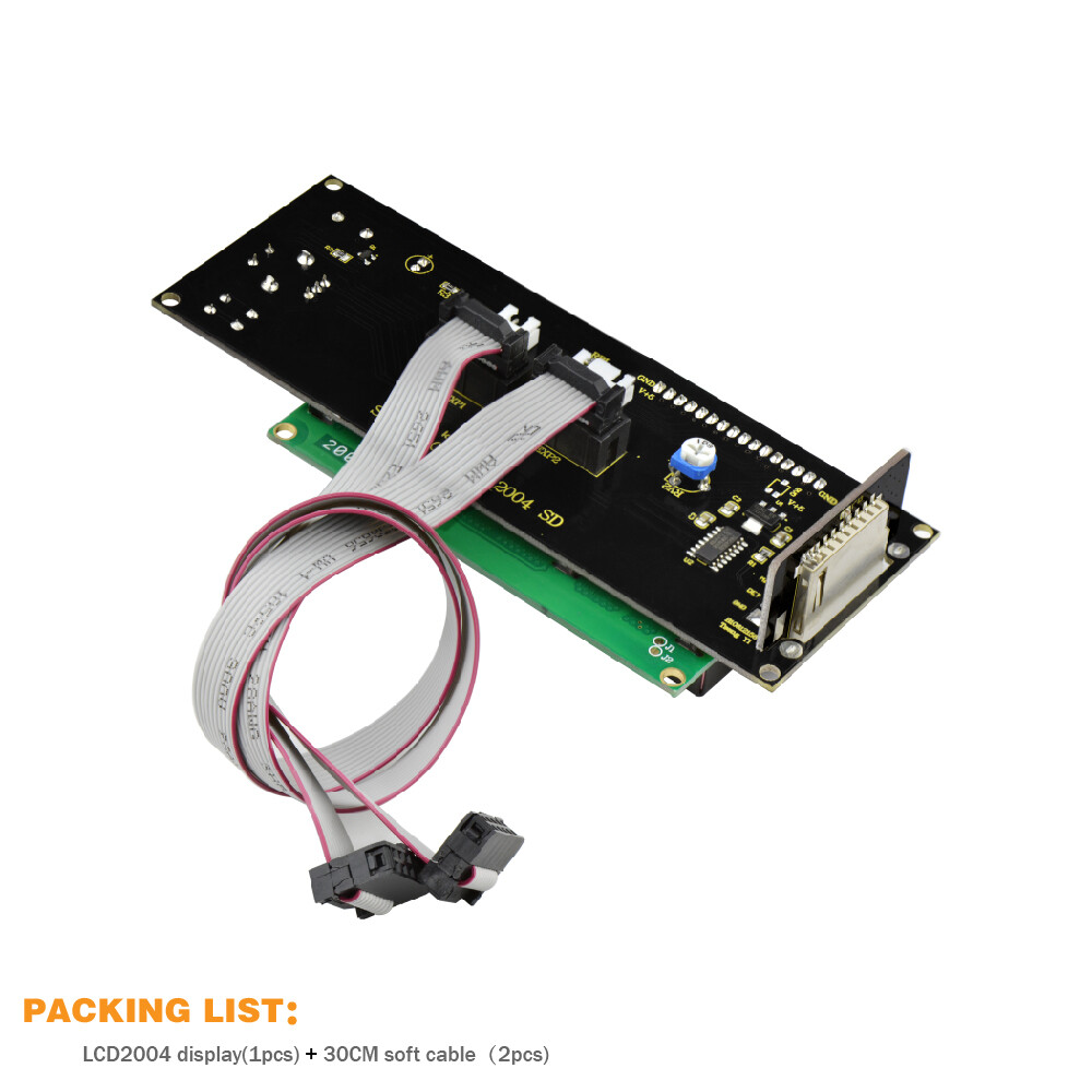 Keyestudio LCD2004 Display 3D-modul til Arduino 3D-printer SD-kortslot Kabel