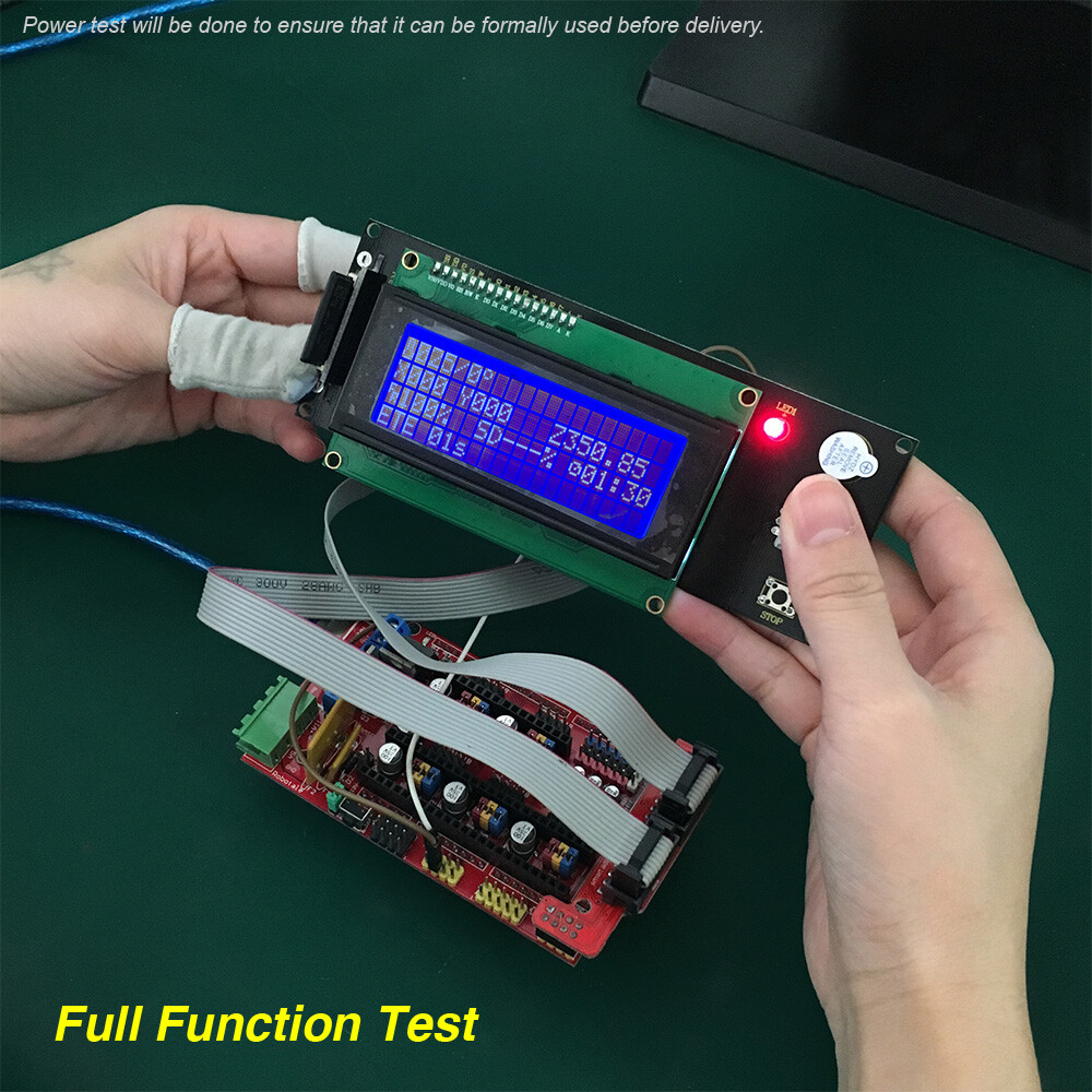 Keyestudio LCD2004 Display 3D-modul til Arduino 3D-printer SD-kortslot Kabel