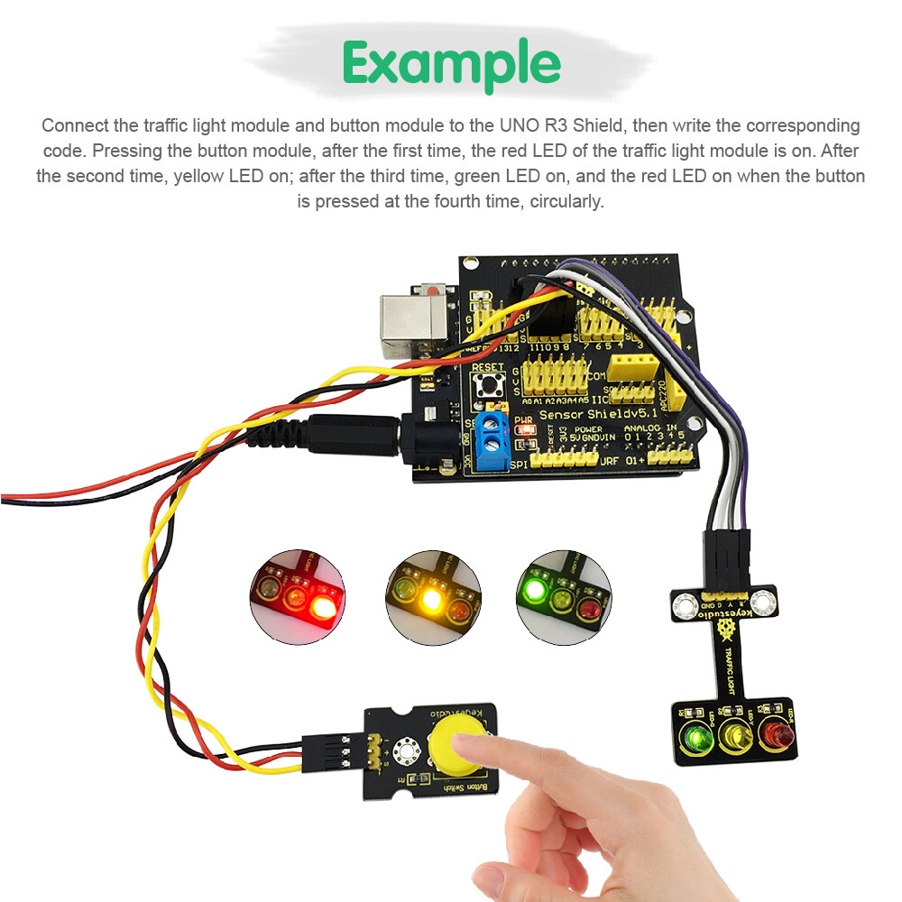 Keyestudio Trafiklysmodul til Arduino Raspberry Pi
