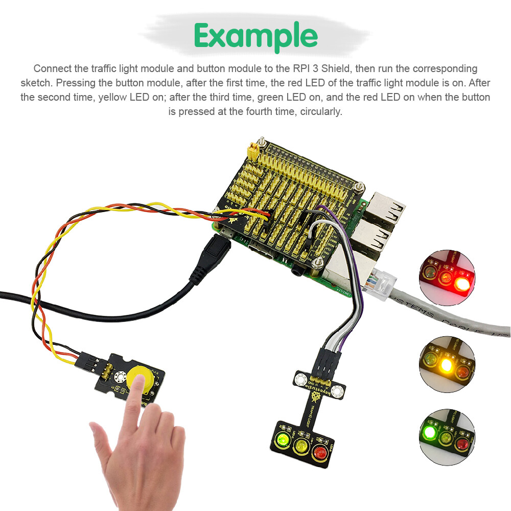Keyestudio Trafiklysmodul til Arduino Raspberry Pi