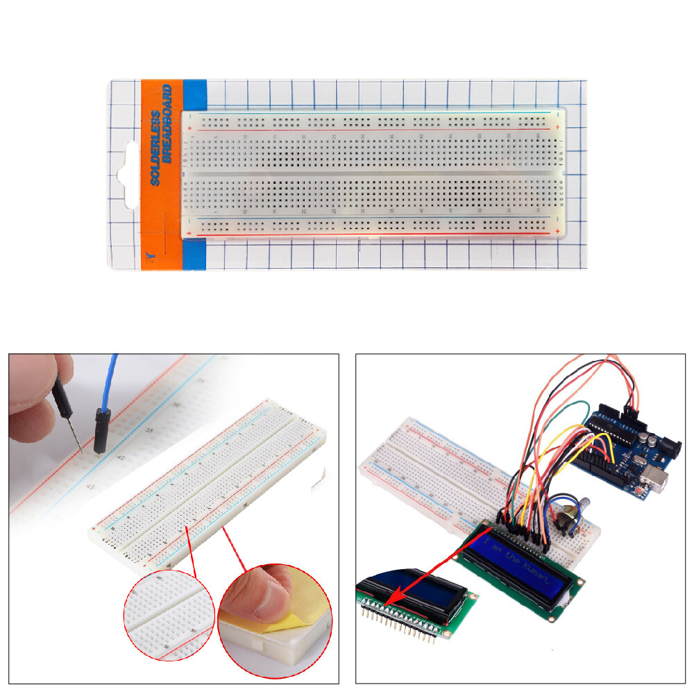 Keyestudio Breadboard-sæt til Arduino, Strømforsyning + Breadboard + Jumperled