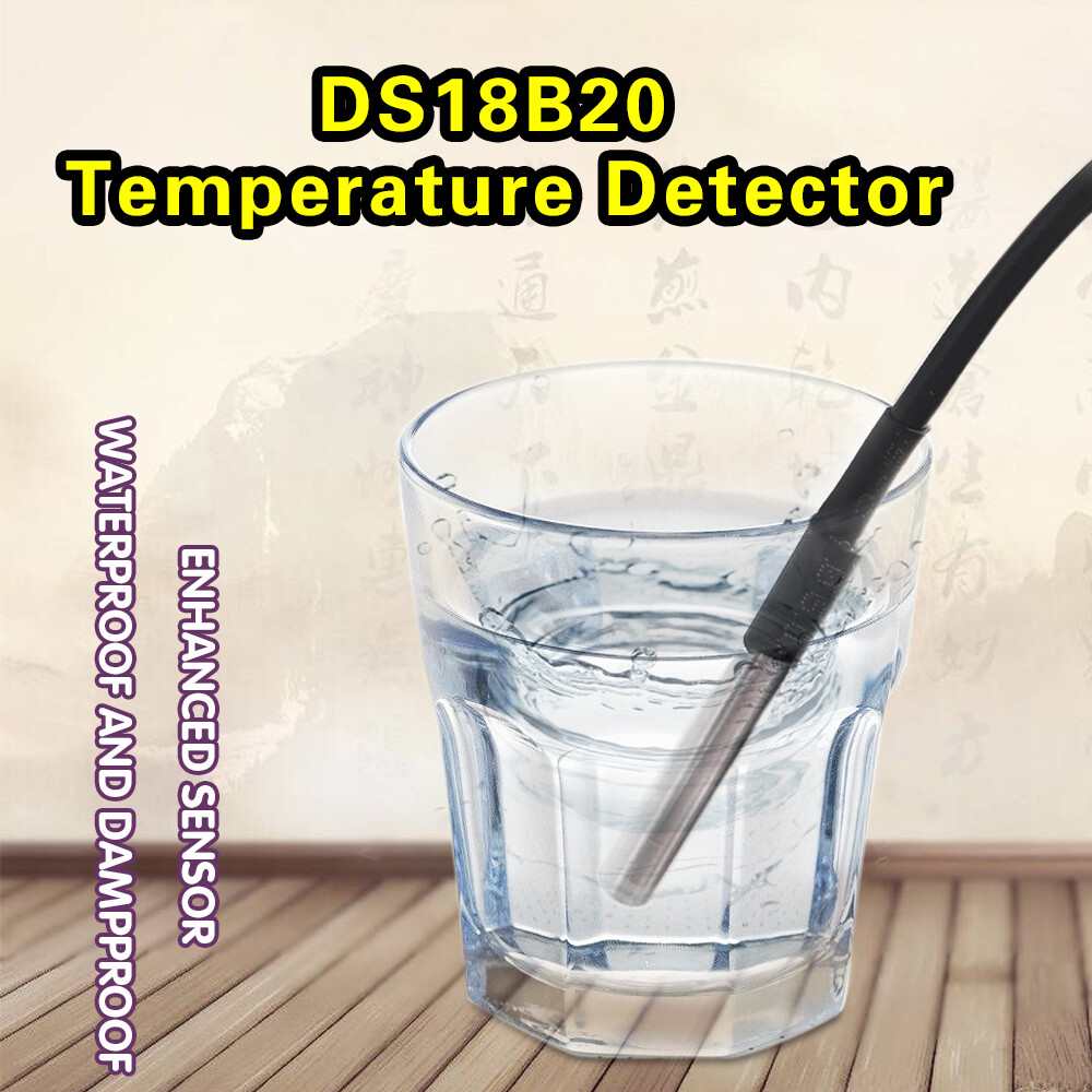 Keyestudio DS18B20 Temperatursensor 1m Vandtæt rør med forbindelsesmodul