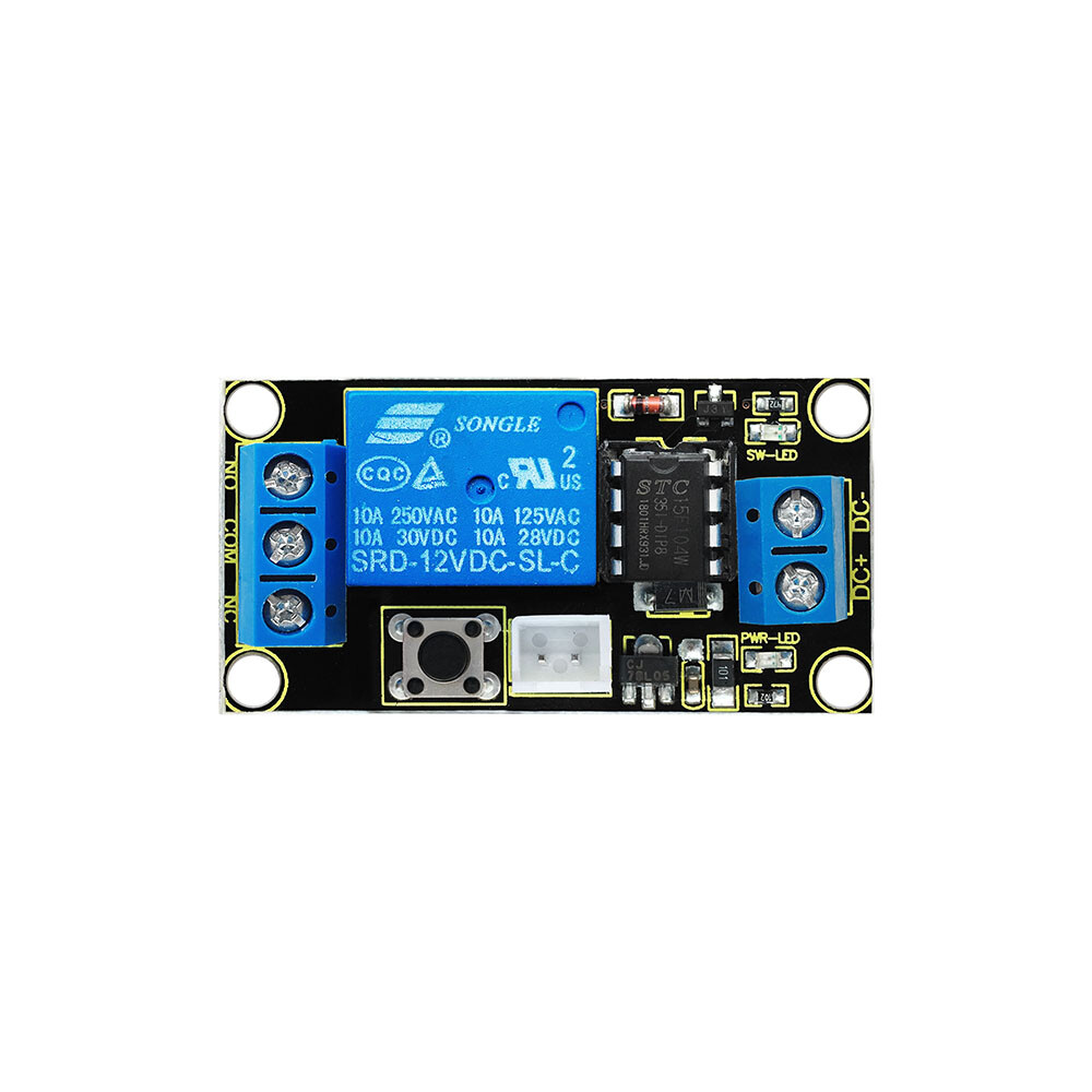 Keyestudio 1-kanals 12V relæmodul til Arduino med knapstyring
