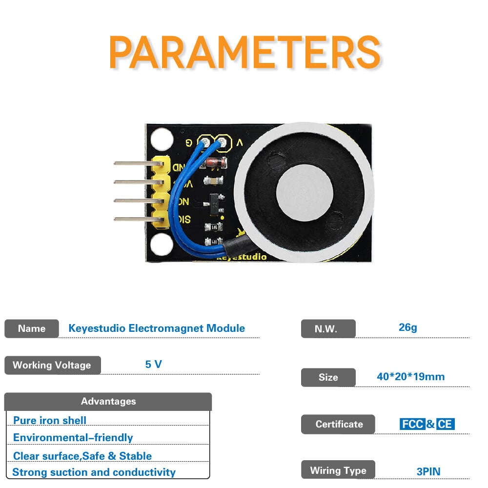 Keyestudio Elektromagnetmodul für Arduino DIY-Projekte 5VDC