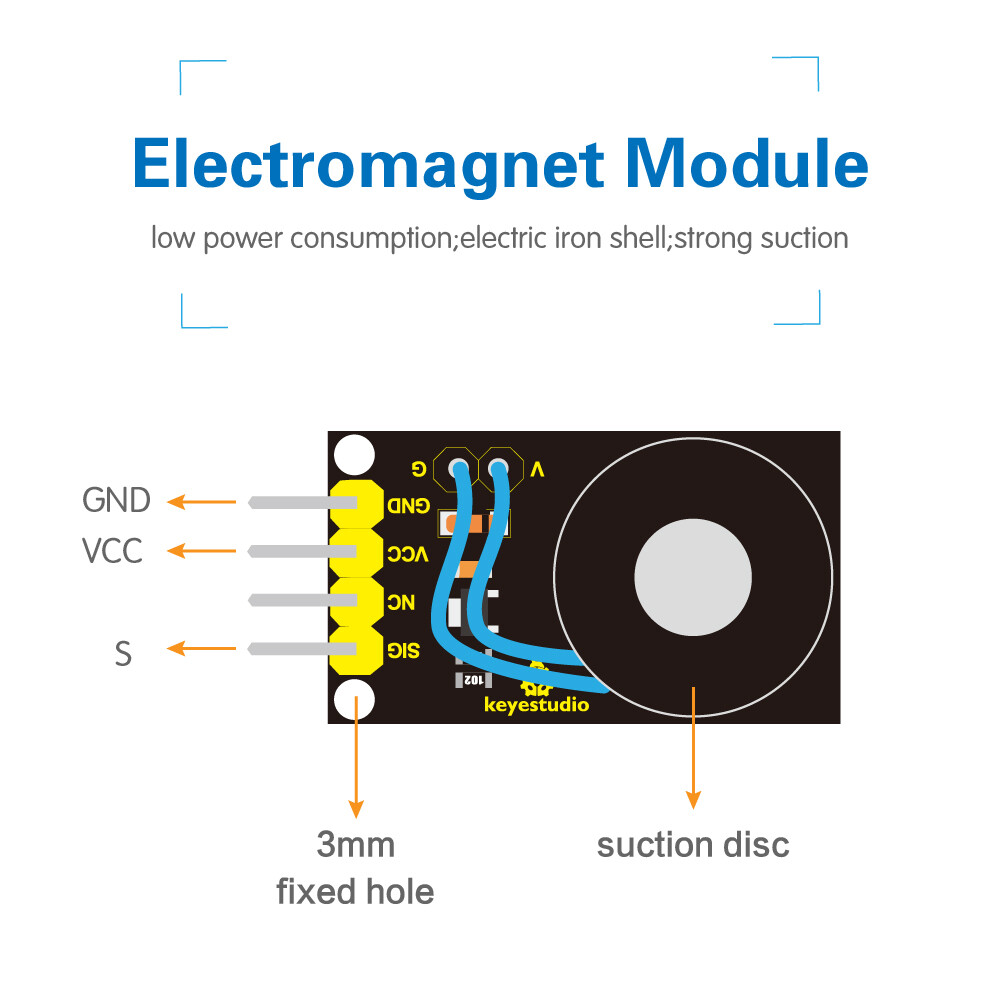 Keyestudio Elektromagnetmodul für Arduino DIY-Projekte 5VDC