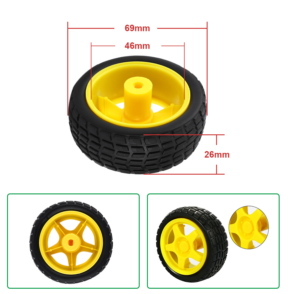 Keyestudio Motorhjul-kit til smart bil Smart Car Accessoirer