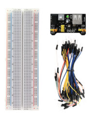 Keyestudio DIY-sæt til Arduino med strømforsyning 3,3 V/5 V, 830 punkters breadboard, 65 x jumperkabler