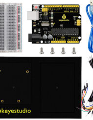 Keyestudio DIY-sæt til Arduino, R3 Board + 400 huller breadboard + kabinet + jumperkabler