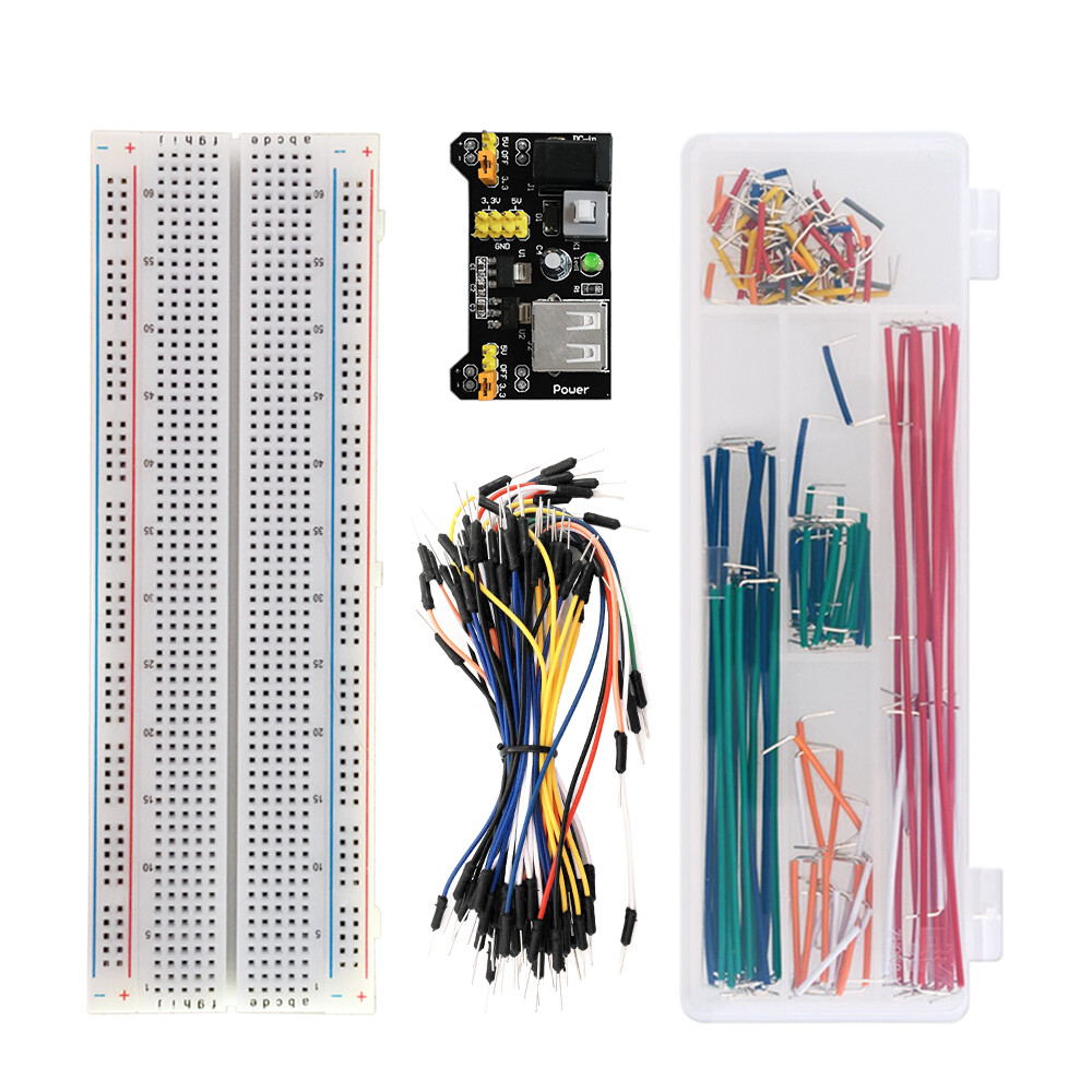 Keyestudio DIY Starter Kit til Arduino med MB102, 830 huller breadboard, jumper kabler, strømforsyningsmodul