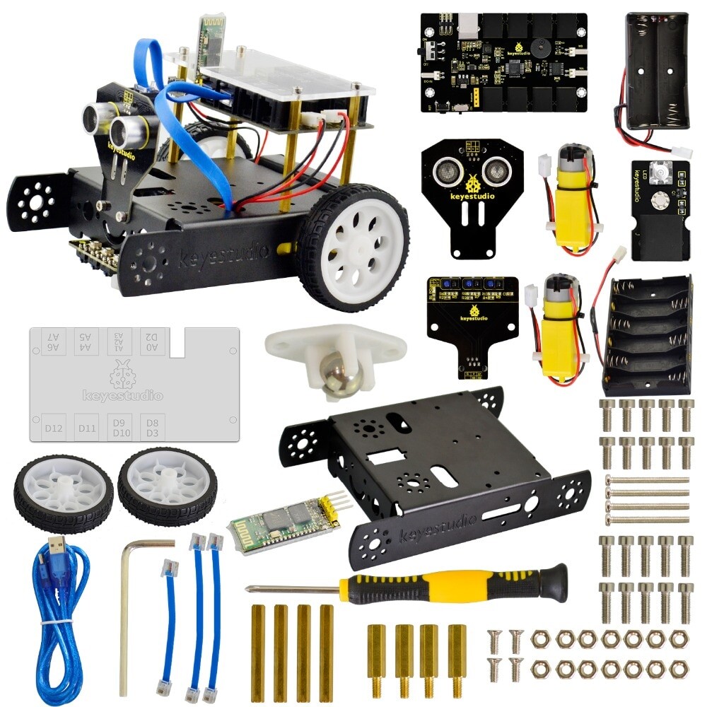 Keyestudio KEYBOT Programmeringsrobot til Arduino STEM Mixly Block/C programmering
