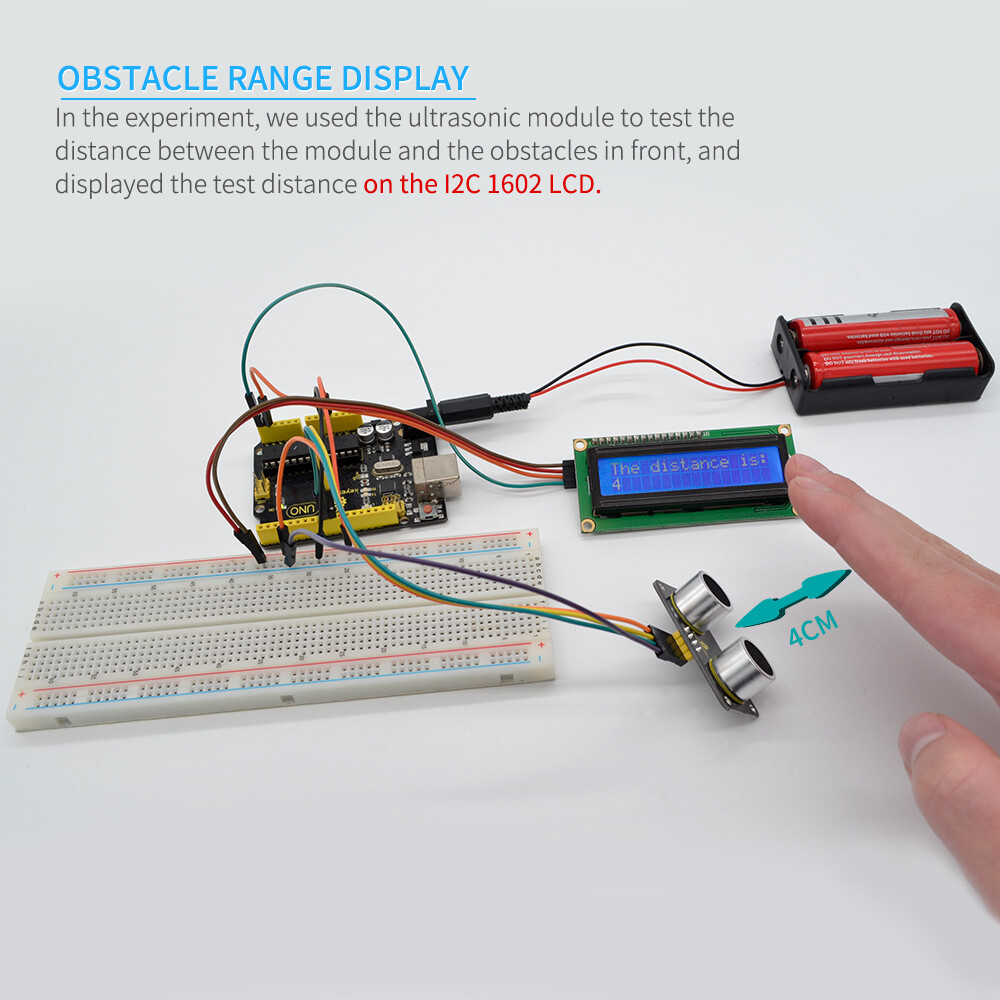 Keyestudio SR01 Ultrasondetektionsmodul V2 til Arduino N76E003AT20