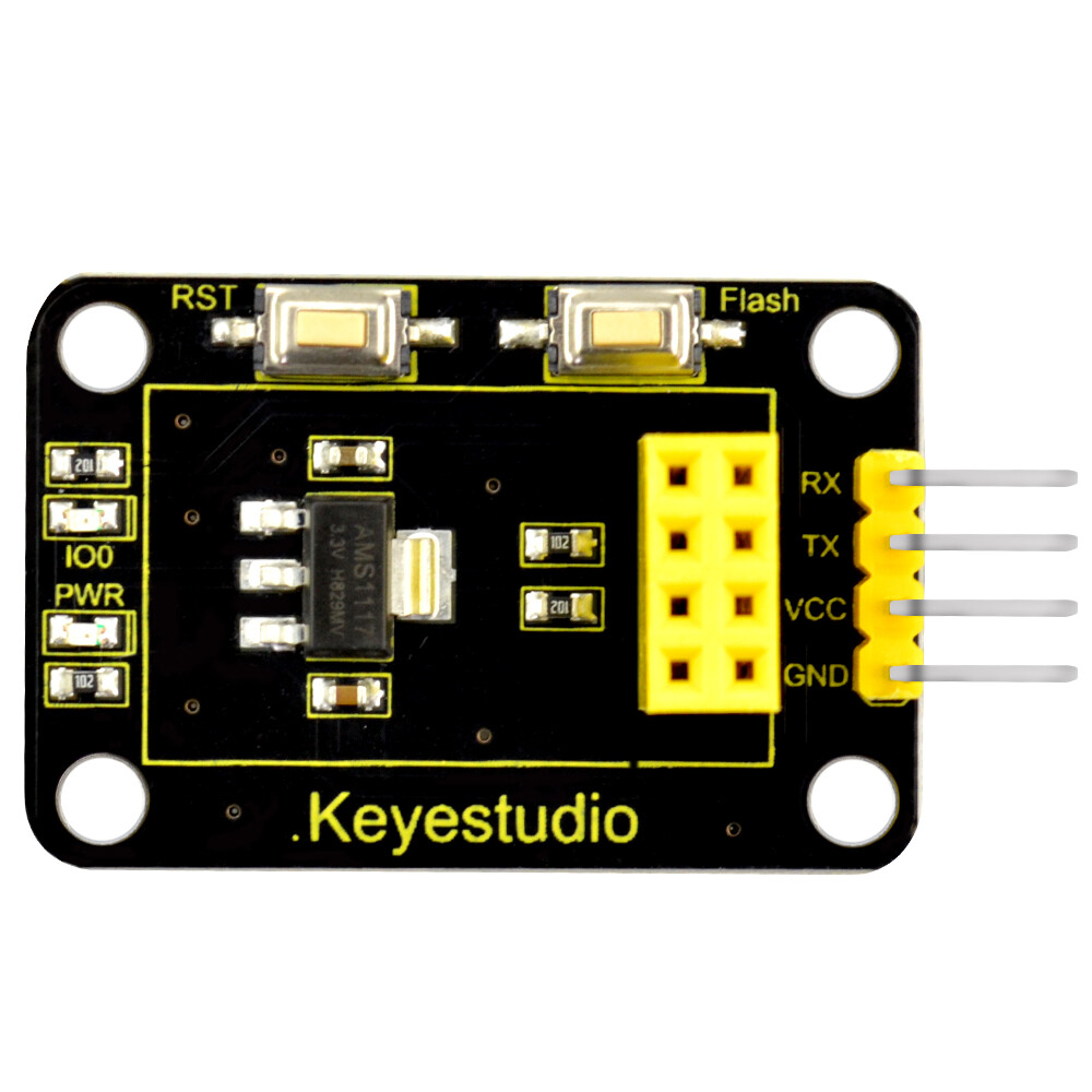 Keyestudio ESP-01S WiFi til Serial Modul kompatibelt med Arduino, kompatibel med ESP8266