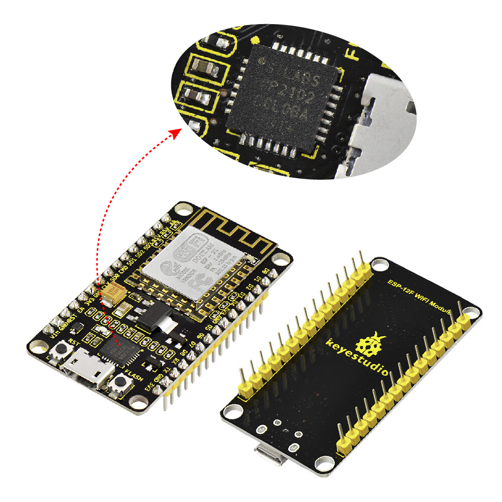 Keyestudio ESP8266 WI-FI Udviklingskort CP2102-GMR til Arduino med kabel