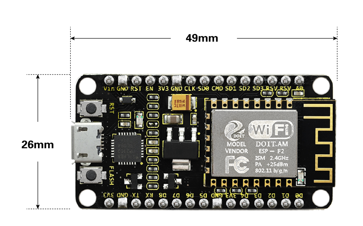 Keyestudio ESP8266 WI-FI Udviklingskort CP2102-GMR til Arduino med kabel