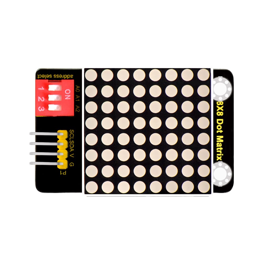 Keyestudio 8x8 LED-matrixmodul HT16K33 til Arduino I2C