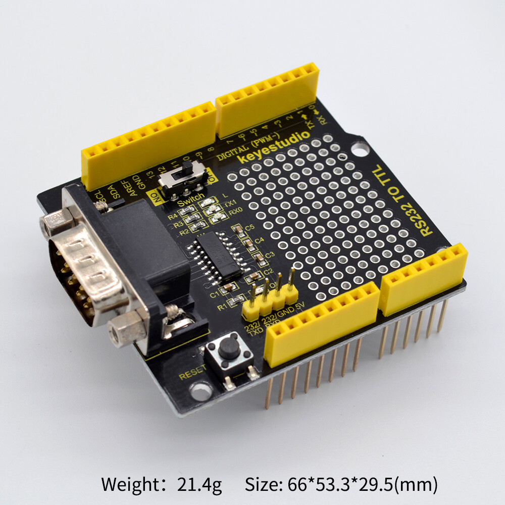 Keyestudio RS232 til TTL konverteringsskærm kompatibel med Arduino Uno