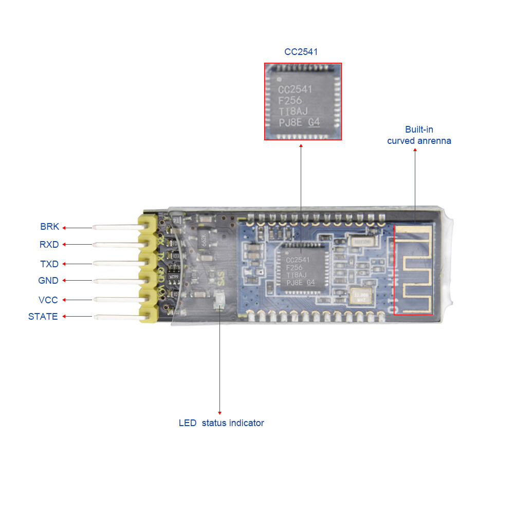 Keyestudio HM-10 Bluetooth-4.0 V3 Modul kompatibelt med HC-06 stik til Android