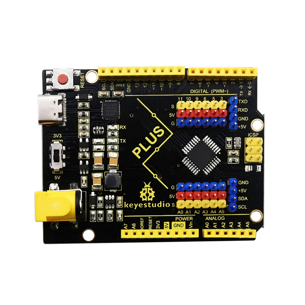 Keyestudio PLUS Udviklingskort Kompatibelt med Arduino Uno R3 Type C