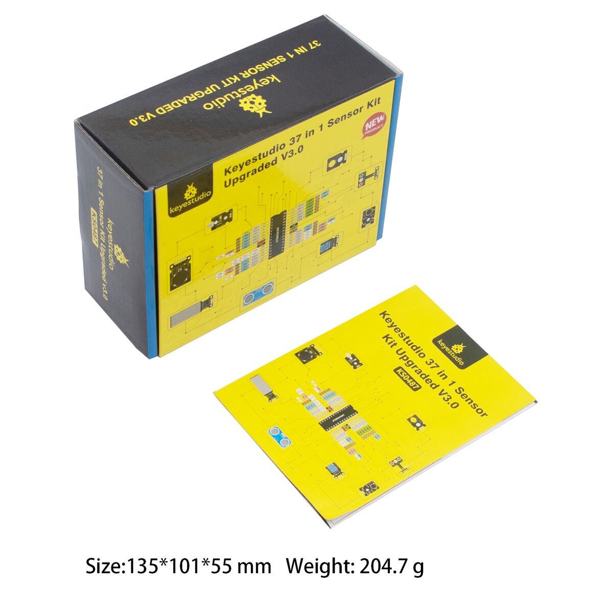 Keyestudio 37-i-1 Sensor Kit V3.0 til Arduino Starter Kit med gaveæske