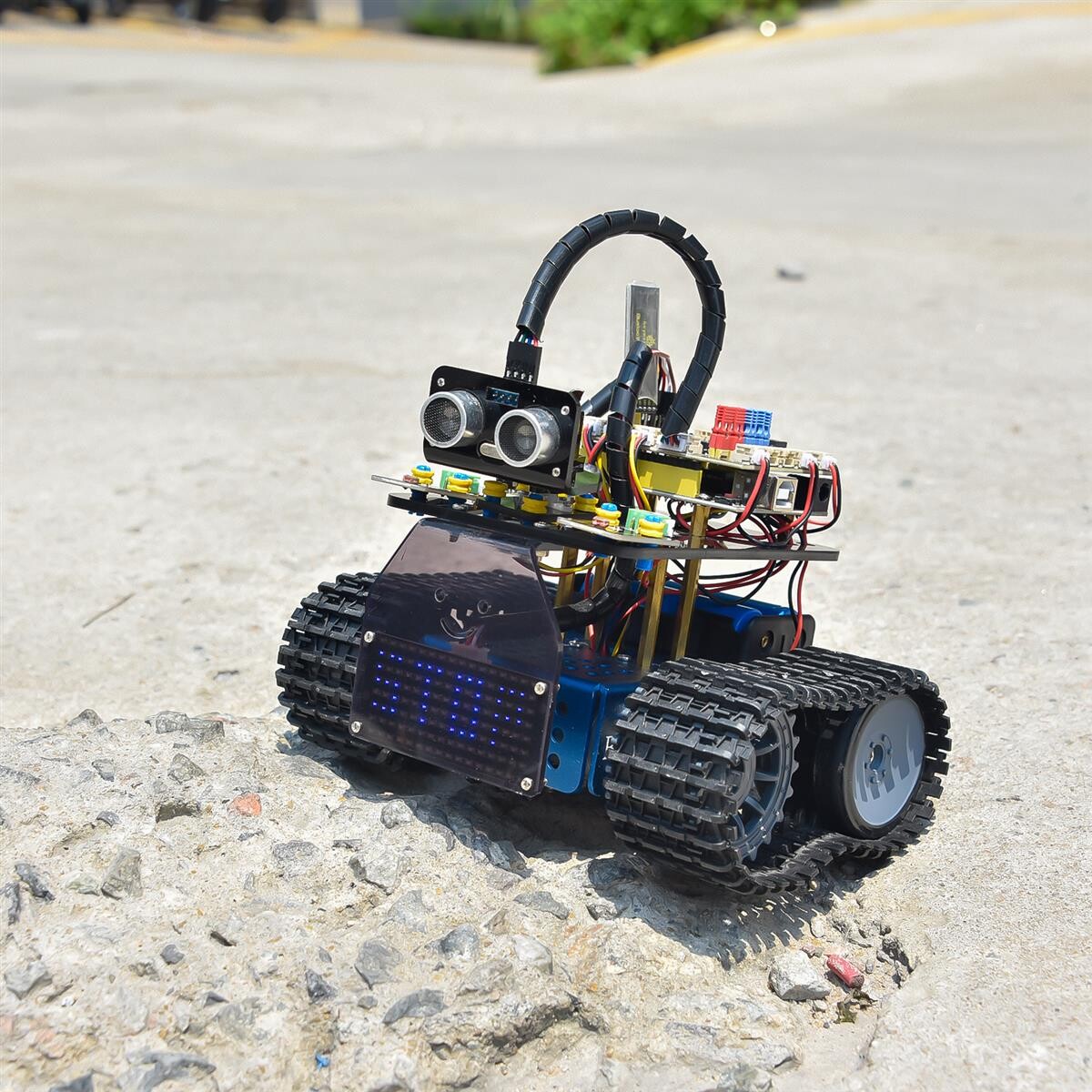 Keyestudio Mini Smart Tank Robot V3.0 Kit Til Arduino Robotbil DIY Programmerbar STEM-legetøj Kompatibel med Arduino & Mixly