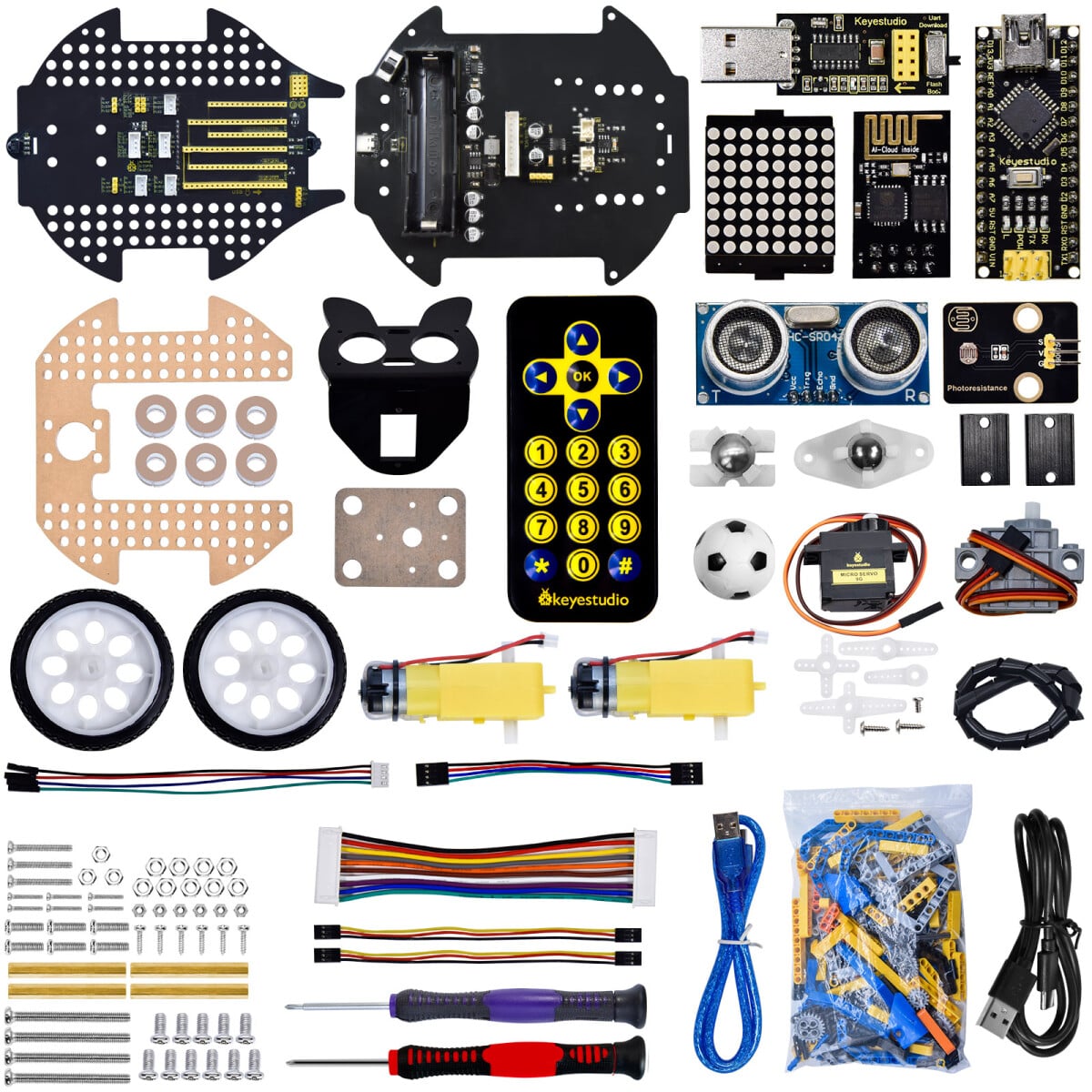 Keyestudio Beetlebot 3-i-1 Robot til Arduino STEM uddannelse