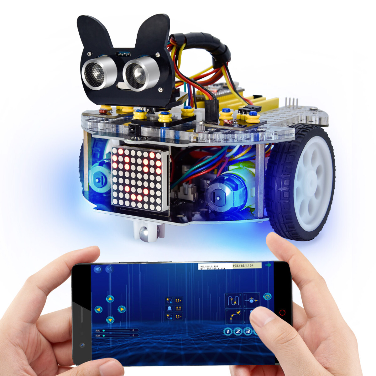 Keyestudio Beetlebot 3-i-1 Robot til Arduino STEM uddannelse