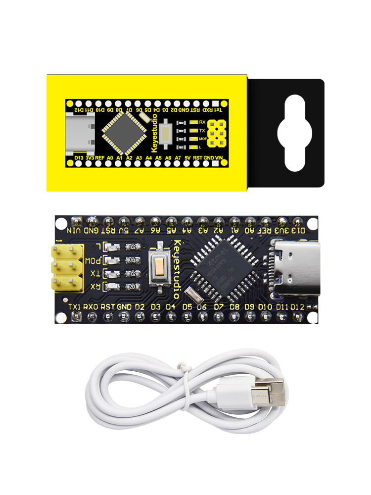 Keyestudio NANO PLUS Udviklingskort Kompatibelt med Arduino Nano