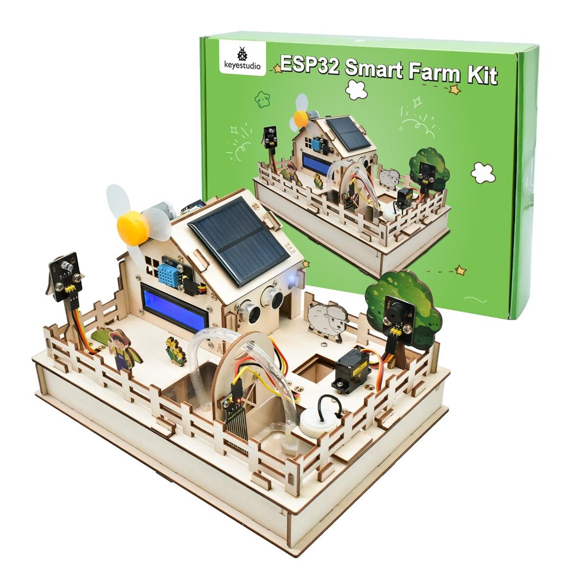 Keyestudio ESP32 IoT Control Smart Farm Starter Kit til Arduino Scratch 3.0 Grafisk programmering
